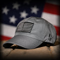Wolf Grey Full Fabric American Flag Range Hat