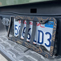 Two Tone Silicone Topographic License Plate Frame