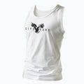 Men's Live Free Patriotic Tank Top in White, Side View