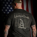 Men's Metallic Gold Liberty or Death Patriotic T-Shirt