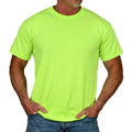 Men's Basic Hi-Vis Green Patriotic Work Shirt Front View