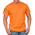 Men's Basic Hi-Vis Orange Patriotic Work Shirt, Front View