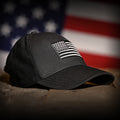 Midnight Black American Flag Ball Cap