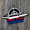 Pew Pew Nation Logo Sticker