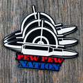 Pew Pew Nation Logo Sticker