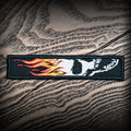 Skull & Flames 1x5 Velcro Patch