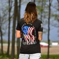 Women's Dangerous Freedom Over Peaceful Slavery Patriotic Boyfriend Fit T-Shirt