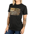 Women's Camo American Flag Boyfriend Fit Patriotic T-Shirt