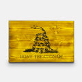 Wooden Don't Tread on Me Gadsden Flag