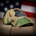 Woodland Camo Full Fabric American Flag Range Hat