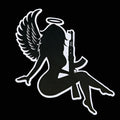 Strapped Mudflap Girl Sticker
