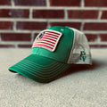 Betsy Ross Flag Patch Trucker Hat (Kelly Green)